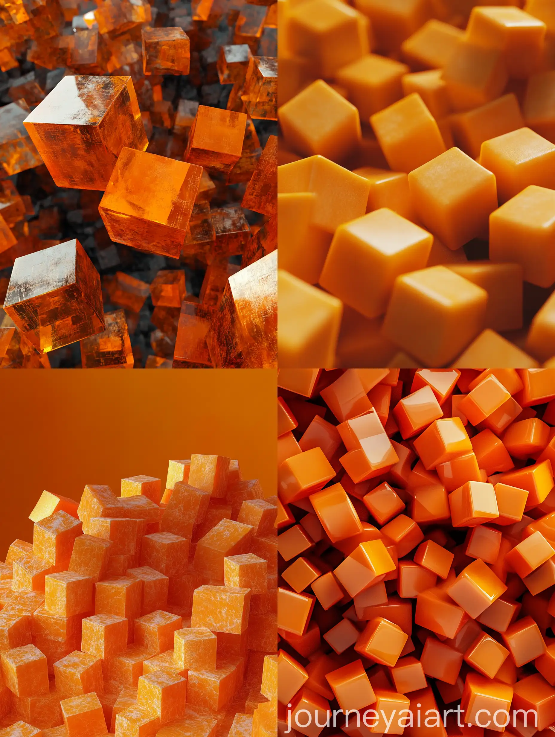 Gathering-of-Orange-Cubes-in-Abstract-Digital-Art