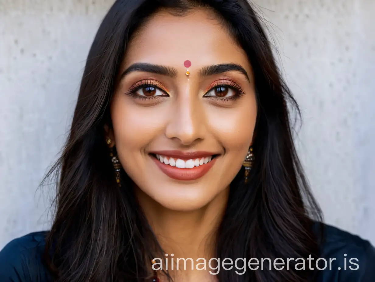 Portrait-of-a-Beautiful-Indian-Woman-in-Traditional-Attire-and-Jewelry