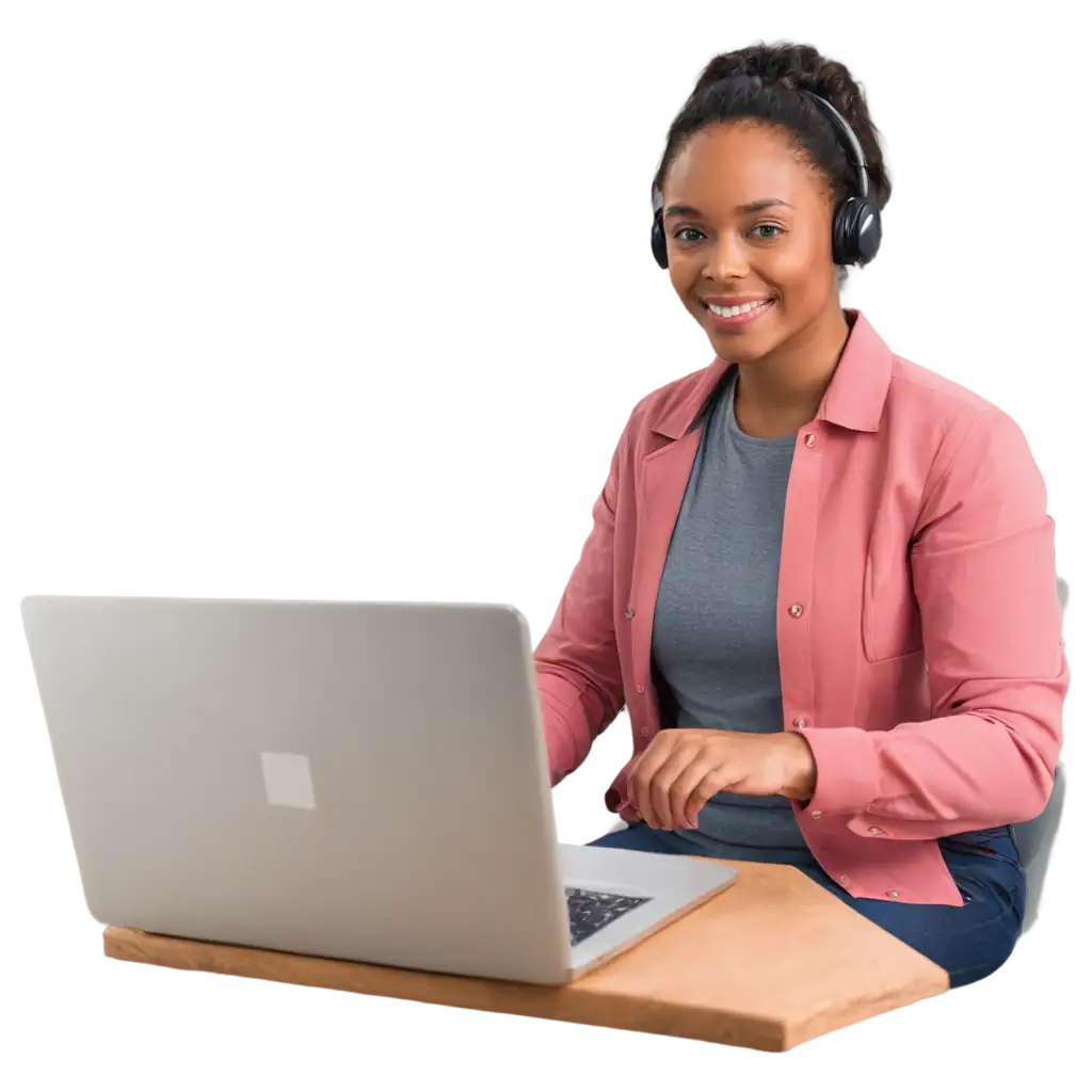 Person-Attending-Online-Class-in-Front-of-Laptop-High-Quality-PNG-Image-for-Remote-Learning-Visuals