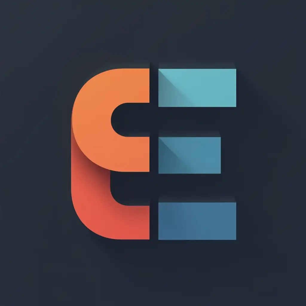 Two Letter Es Facing Each Other Logo Design