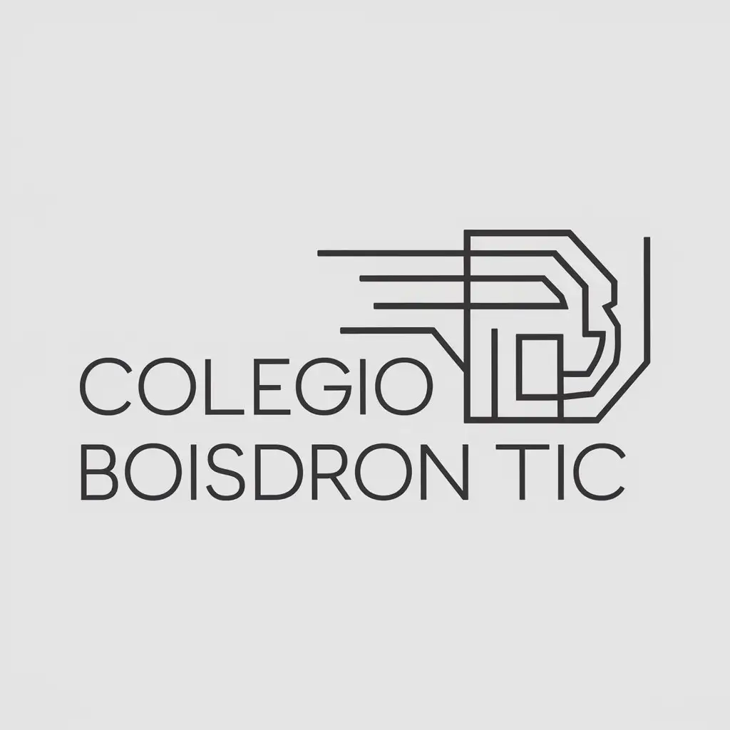 LOGO Design for Colegio Boisdron TIC Minimalistic Artificial Intelligence Symbol for Technology Industry