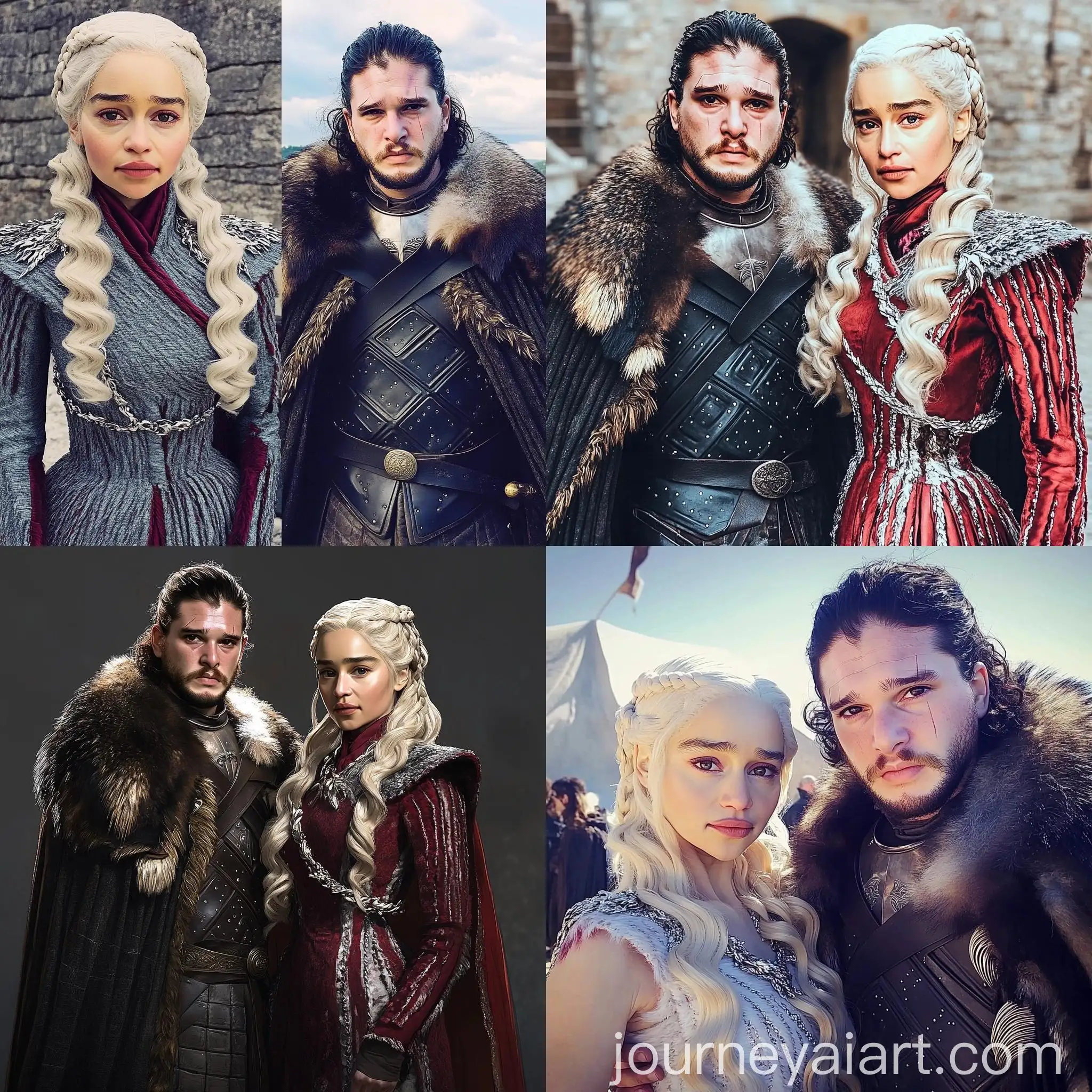 Daenerys-Targaryen-and-Jon-Snow-in-Modern-Show-Costumes