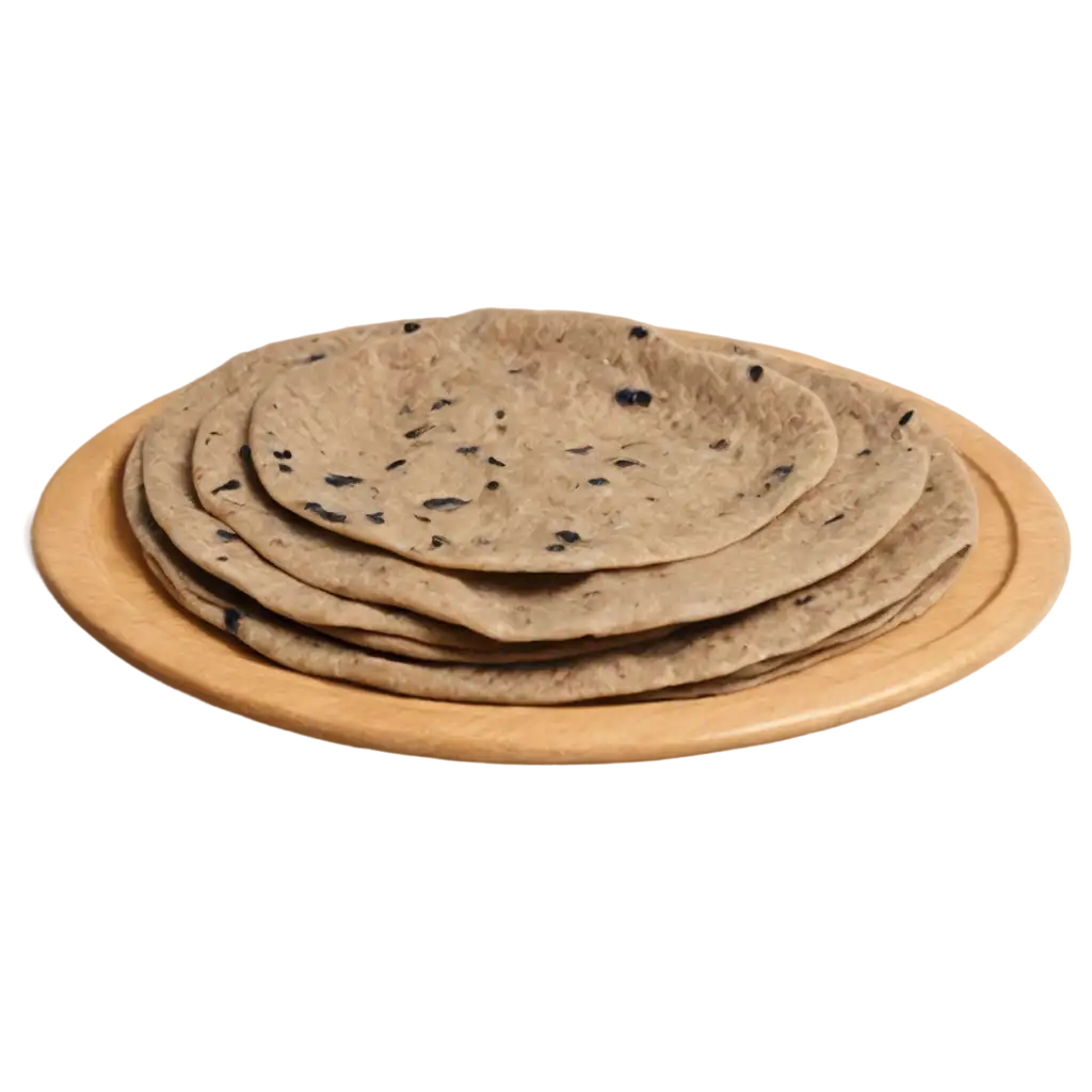 Greyish-Black-Wheat-Roti-PNG-Image-for-Culinary-and-Creative-Use