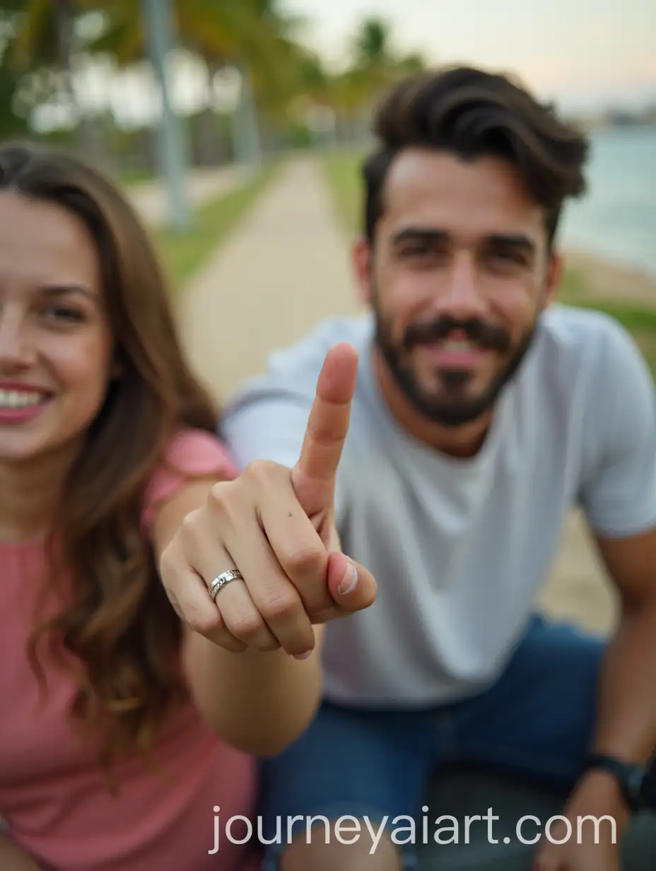 Man-and-Girl-Holding-Pinky-Finger-While-Sitting-on-a-Bench
