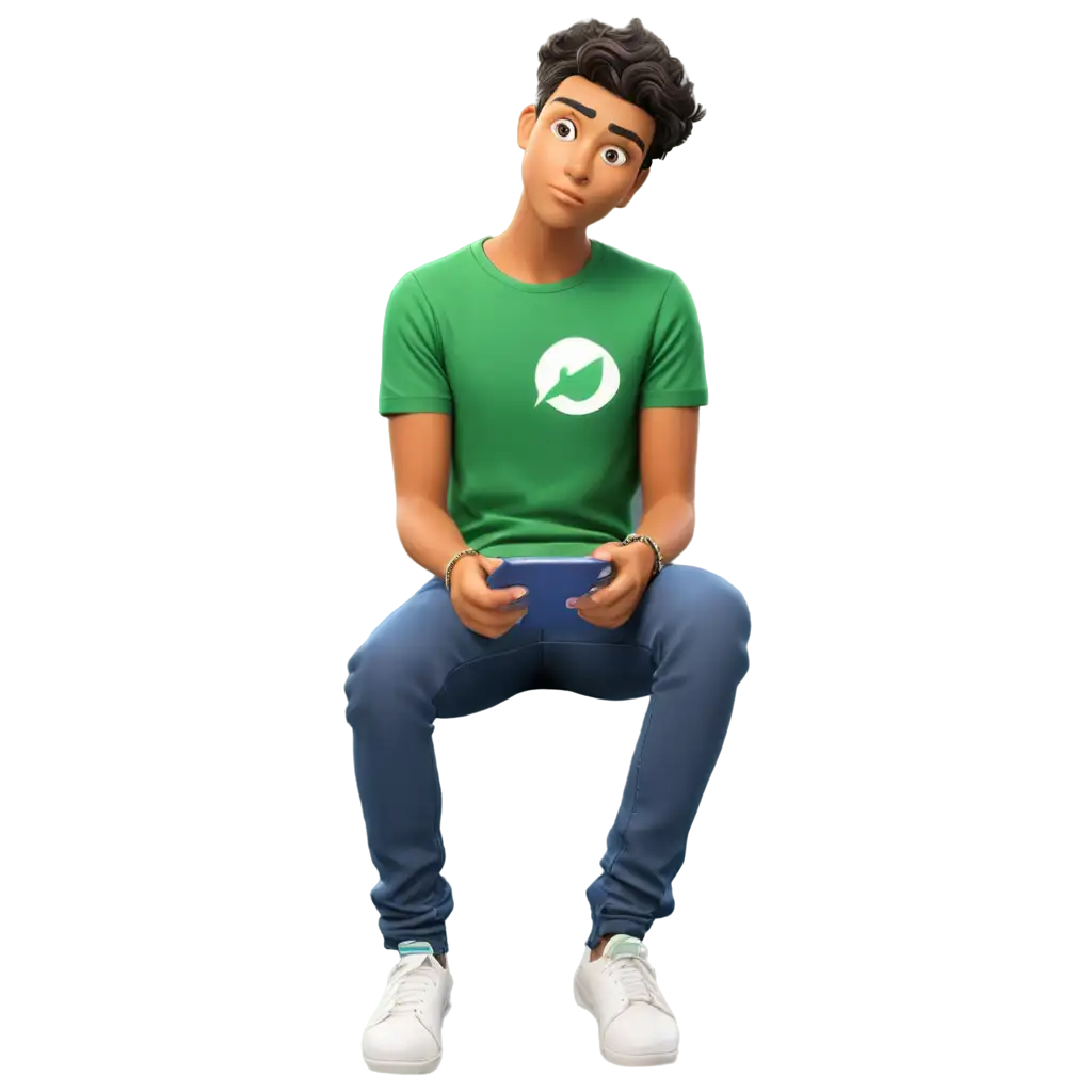 Boy-Thinking-About-Facebook-WhatsApp-and-Sims-Icons-PNG-Image-for-Digital-Media-and-Social-Interaction-Themes