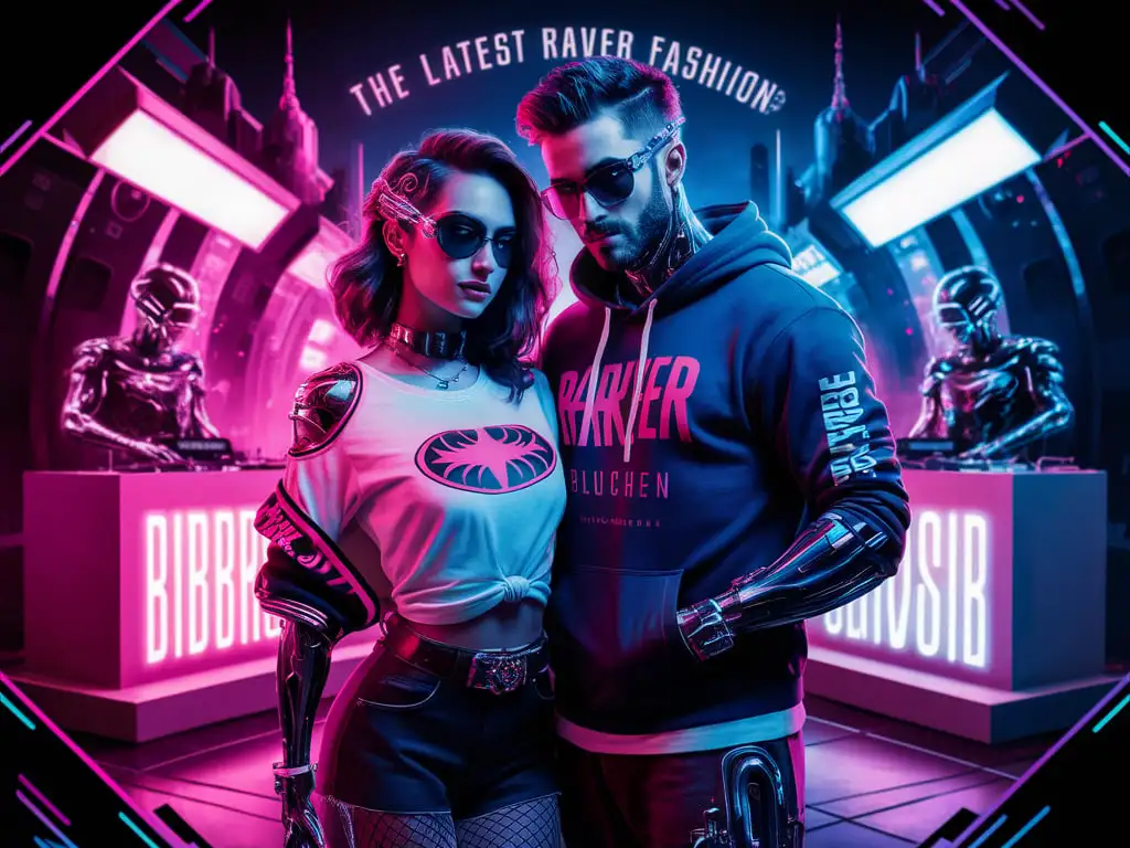 Edgy-Cyberpunk-Raver-Couple-in-Neonpunk-Style