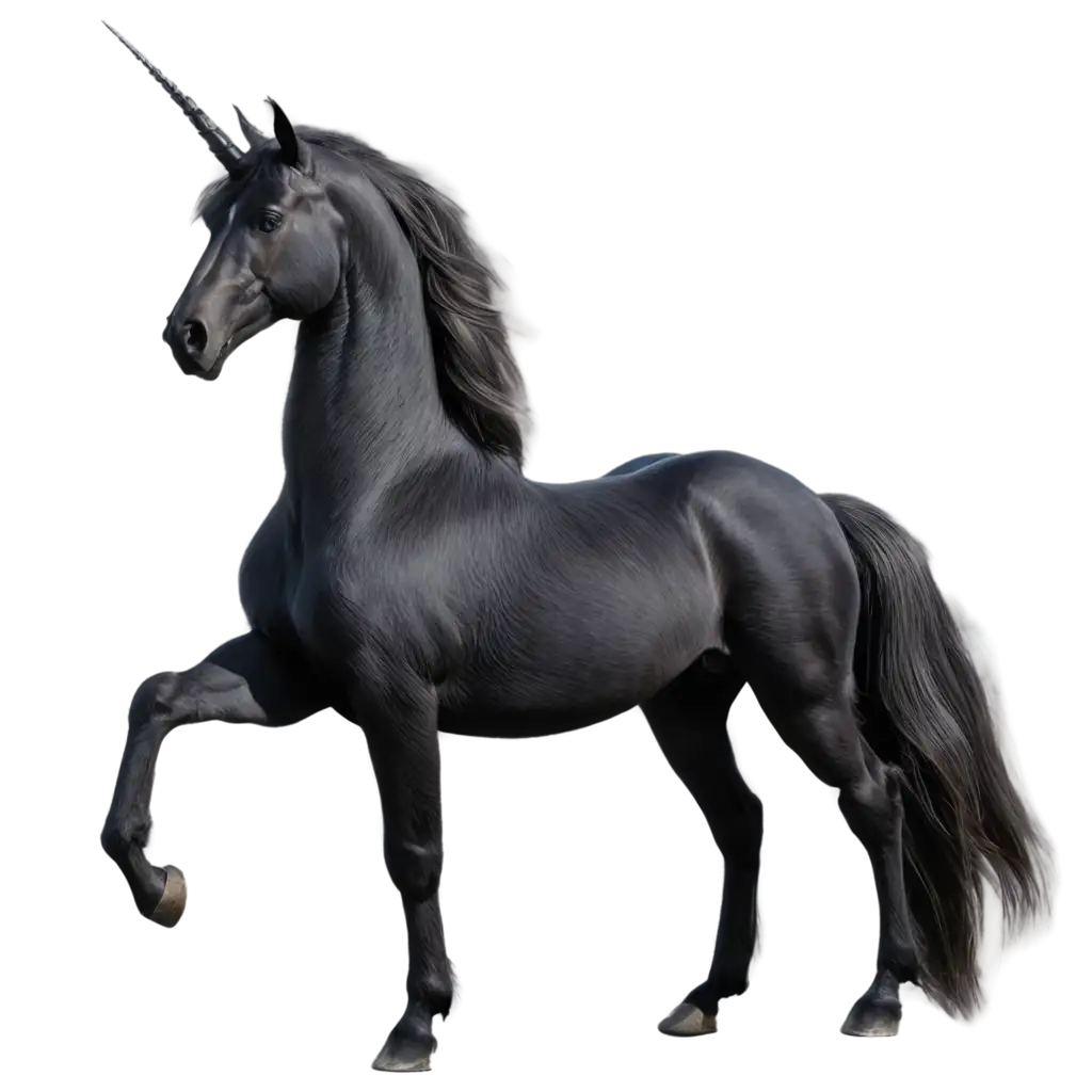 Majestic-Black-Unicorn-PNG-Image-Rearing-Unicorn-with-Dramatic-Mane-and-Tail