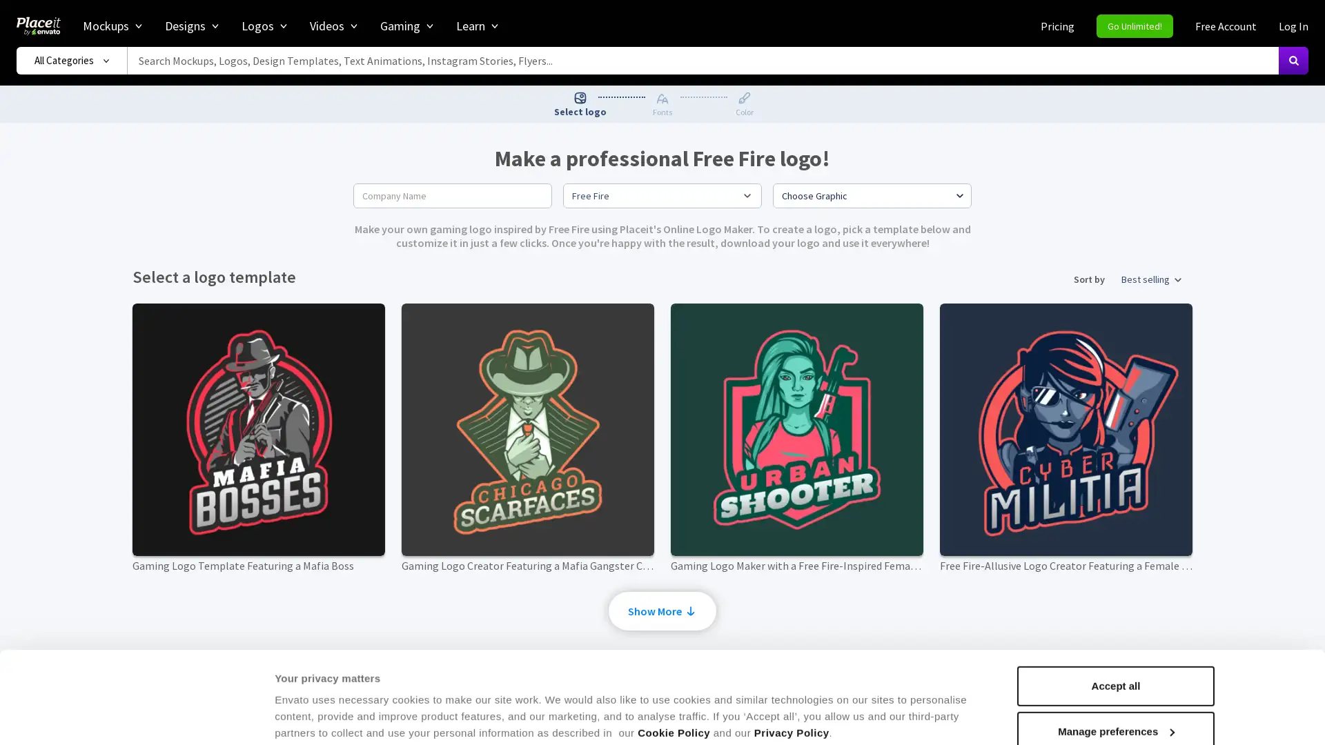 Create custom Free Fire-inspired gaming logos in minutes.