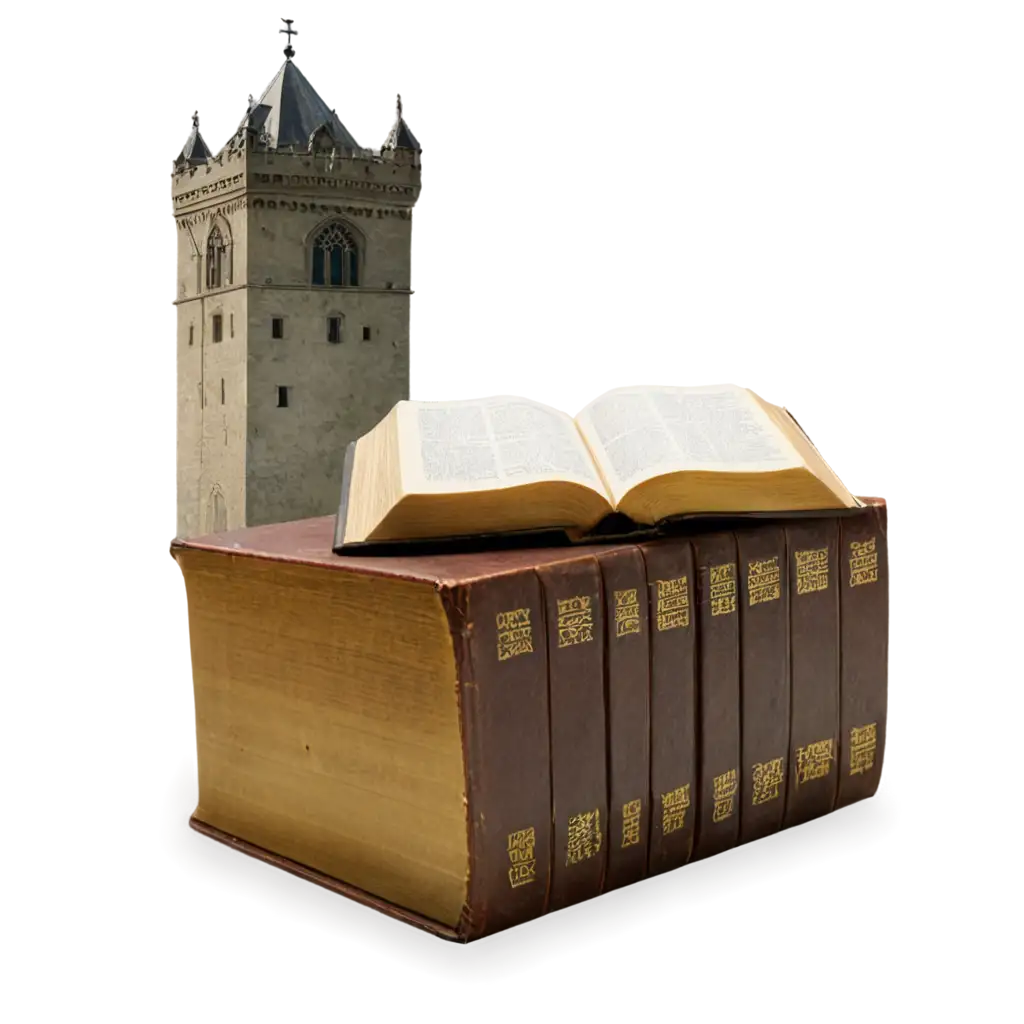 HighQuality-PNG-Image-of-a-Tower-and-a-Bible-for-Enhanced-Visual-Appeal