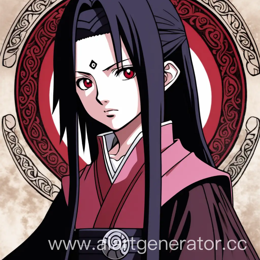 Medieval-Gothic-Style-Portrait-of-Sakura-Uchiha-Age-16-with-Black-Eyes