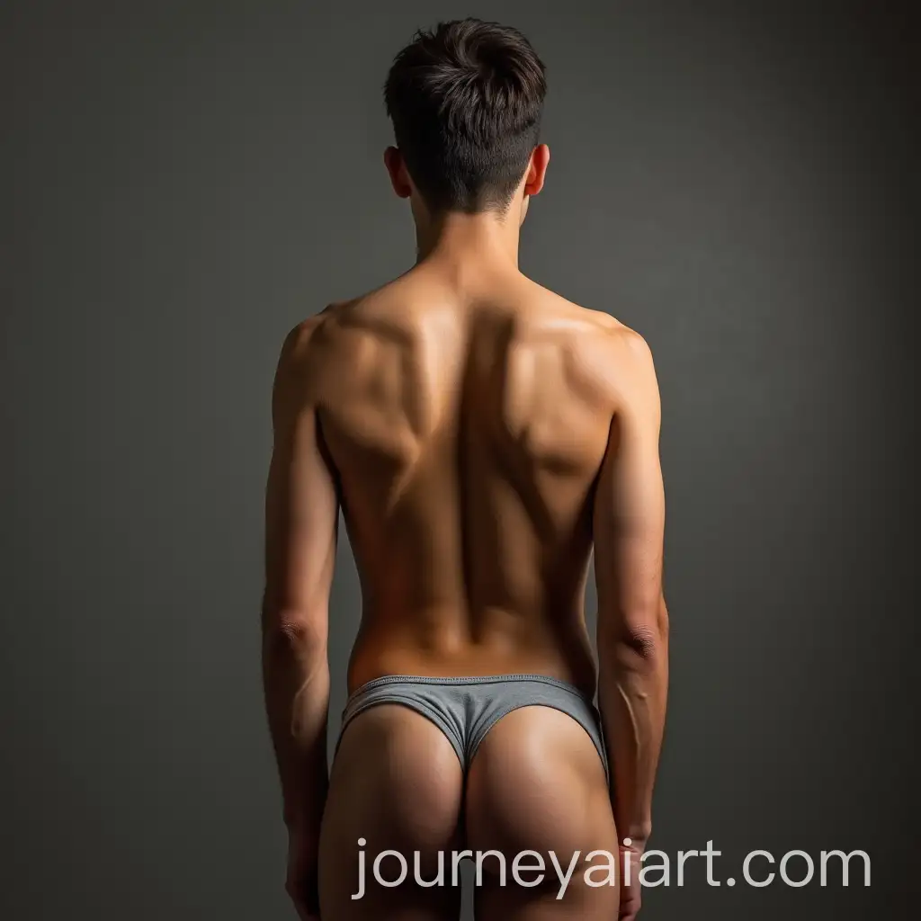 Young-Man-with-Prominent-Buttocks-Looking-from-Behind