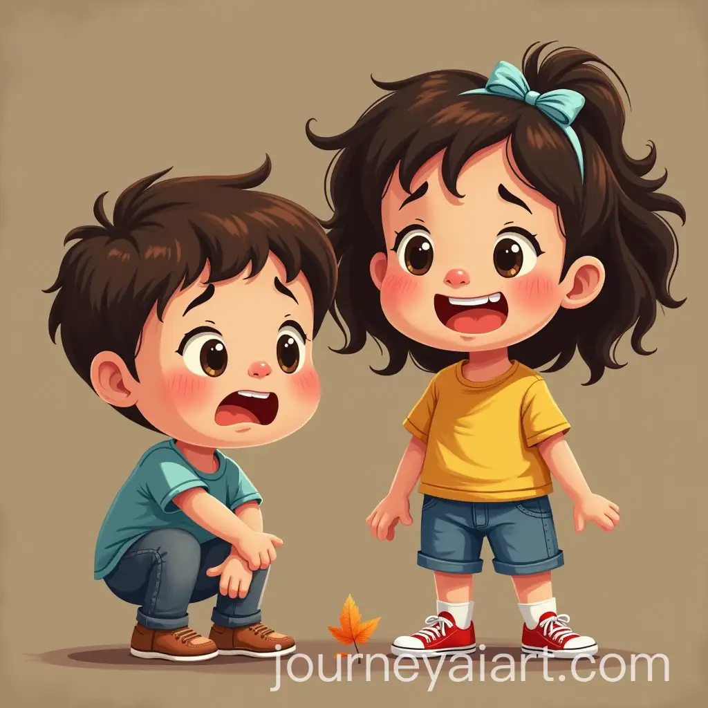 Two-Children-Expressing-Different-Emotions-One-Sad-and-One-Happy
