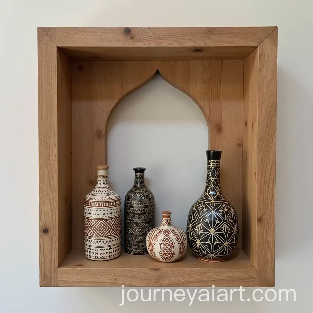 Majid-Design-PotAI-Art-Prompt-Expansiontery-and-Wooden-Frames-with-Bottles-in-Dubai