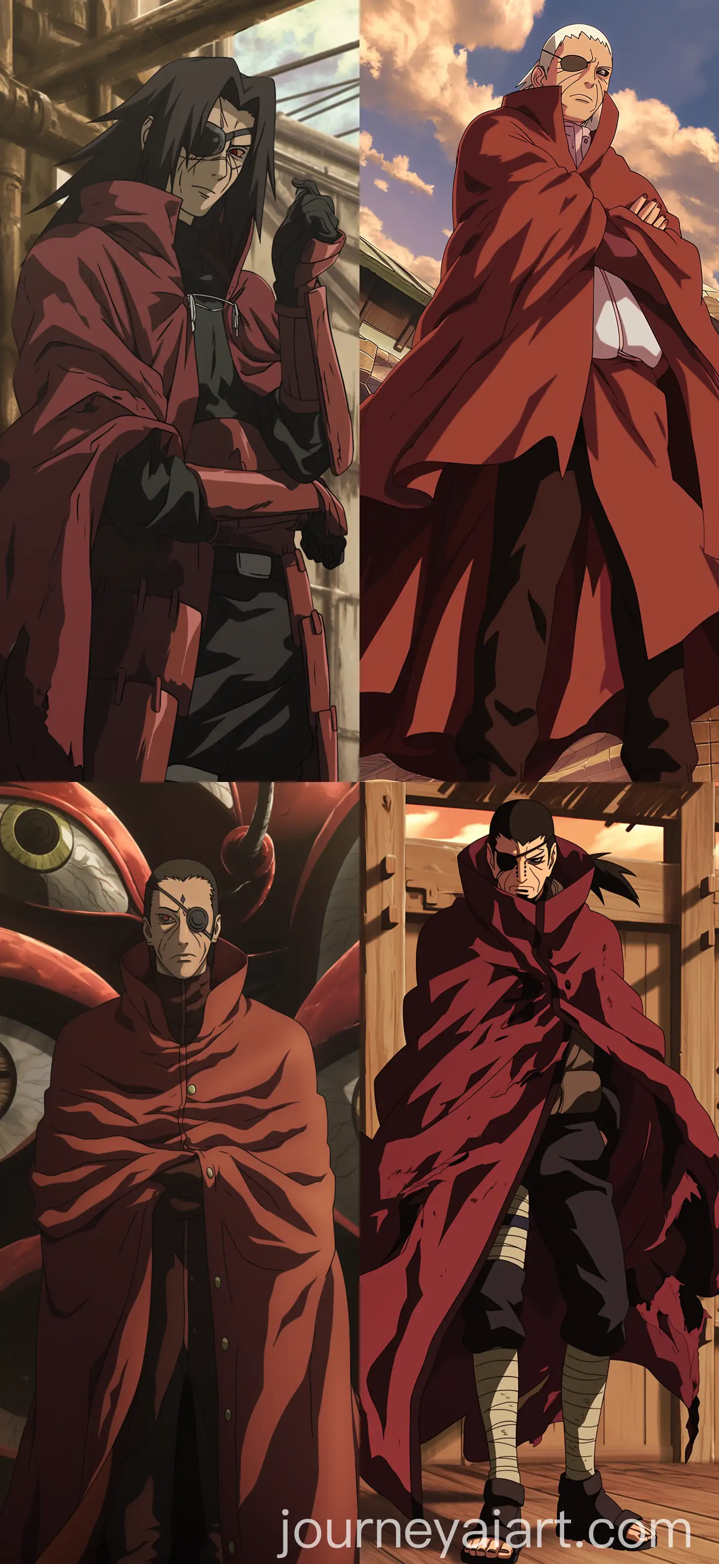 Anime-Villain-in-Red-Cloak-with-Eye-Patch-from-Naruto-Animation-Scene