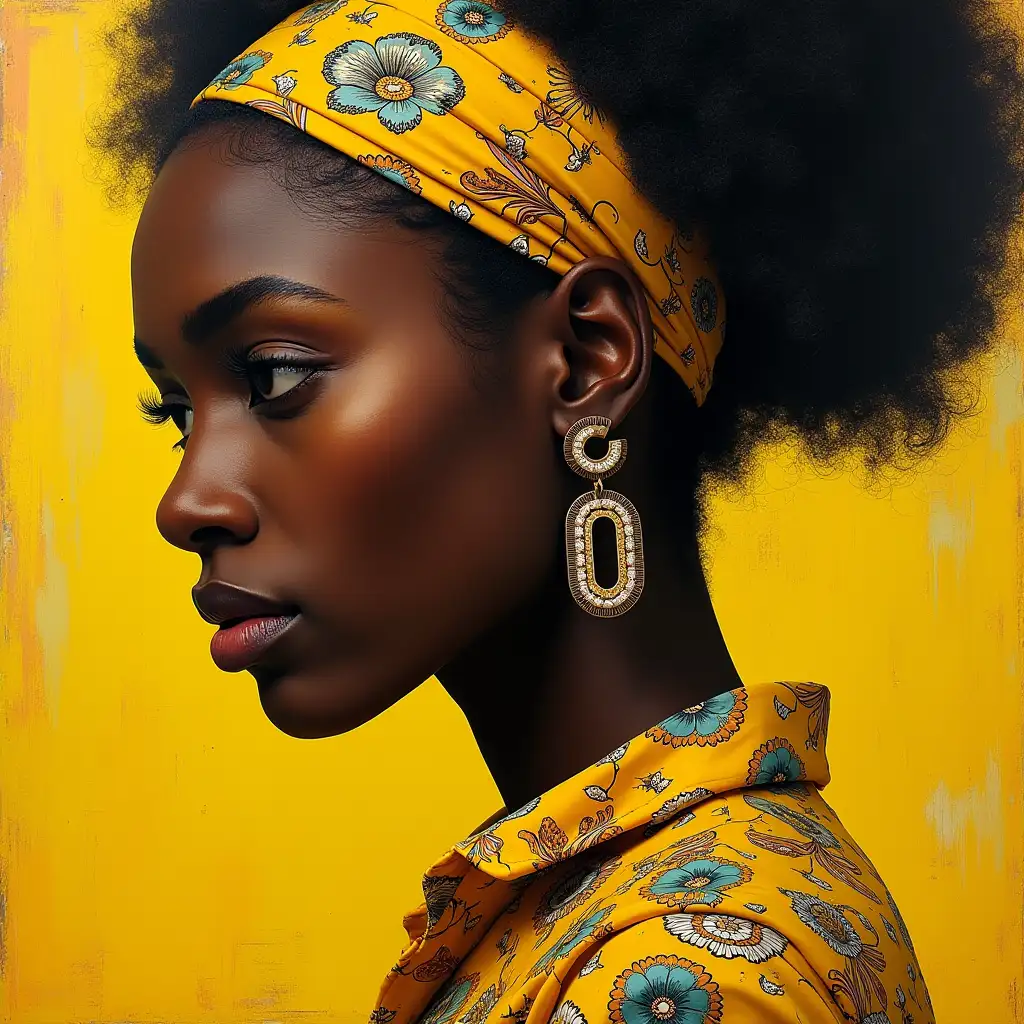 Surreal-Abstract-Portrait-of-a-Black-Woman-in-Floral-Attire