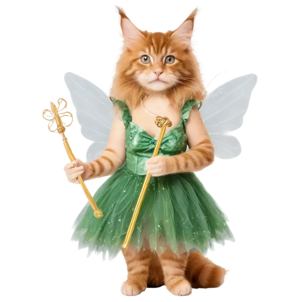 Cute-Maine-CPNG-Image-SEO-Analysisoon-Cat-Fairy-with-Harp-PNG-Image-Transparent-Background-for-Creative-Use