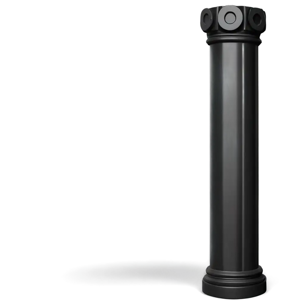 CloseUp-of-3D-Black-Pillar-PNG-Image-for-Stunning-Visual-Designs