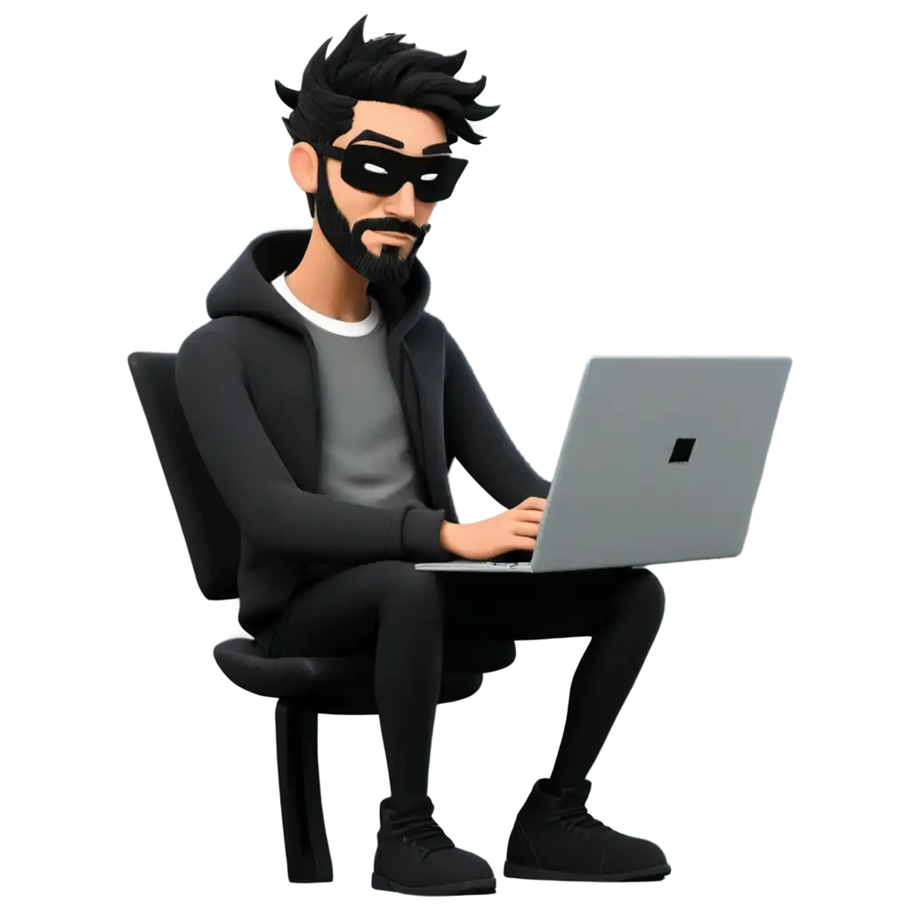 Hack-Hacker-Cartoon-Man-PNG-Image-Creative-Illustration-for-Online-Security