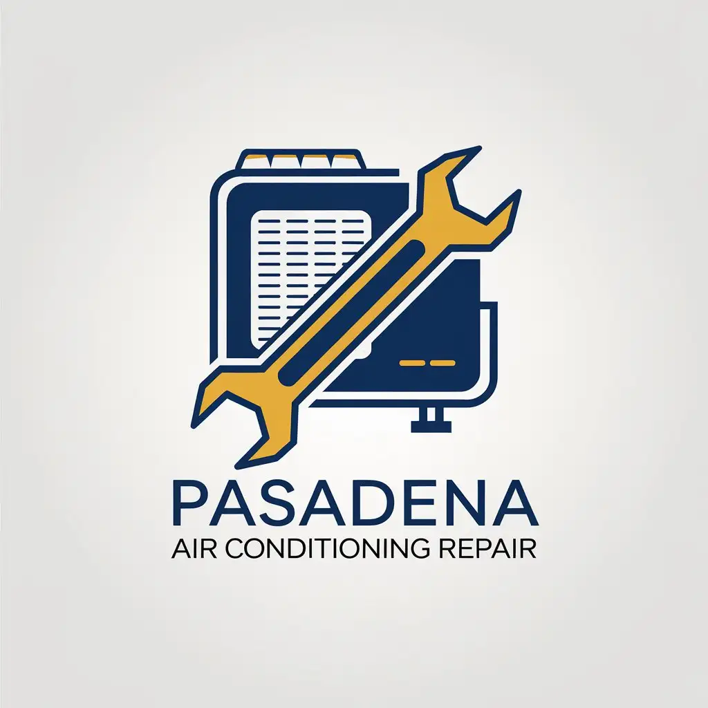 LOGO Design for Pasadena Air Conditioning Repair Minimalistic Air Conditioning Symbol with Clear Background