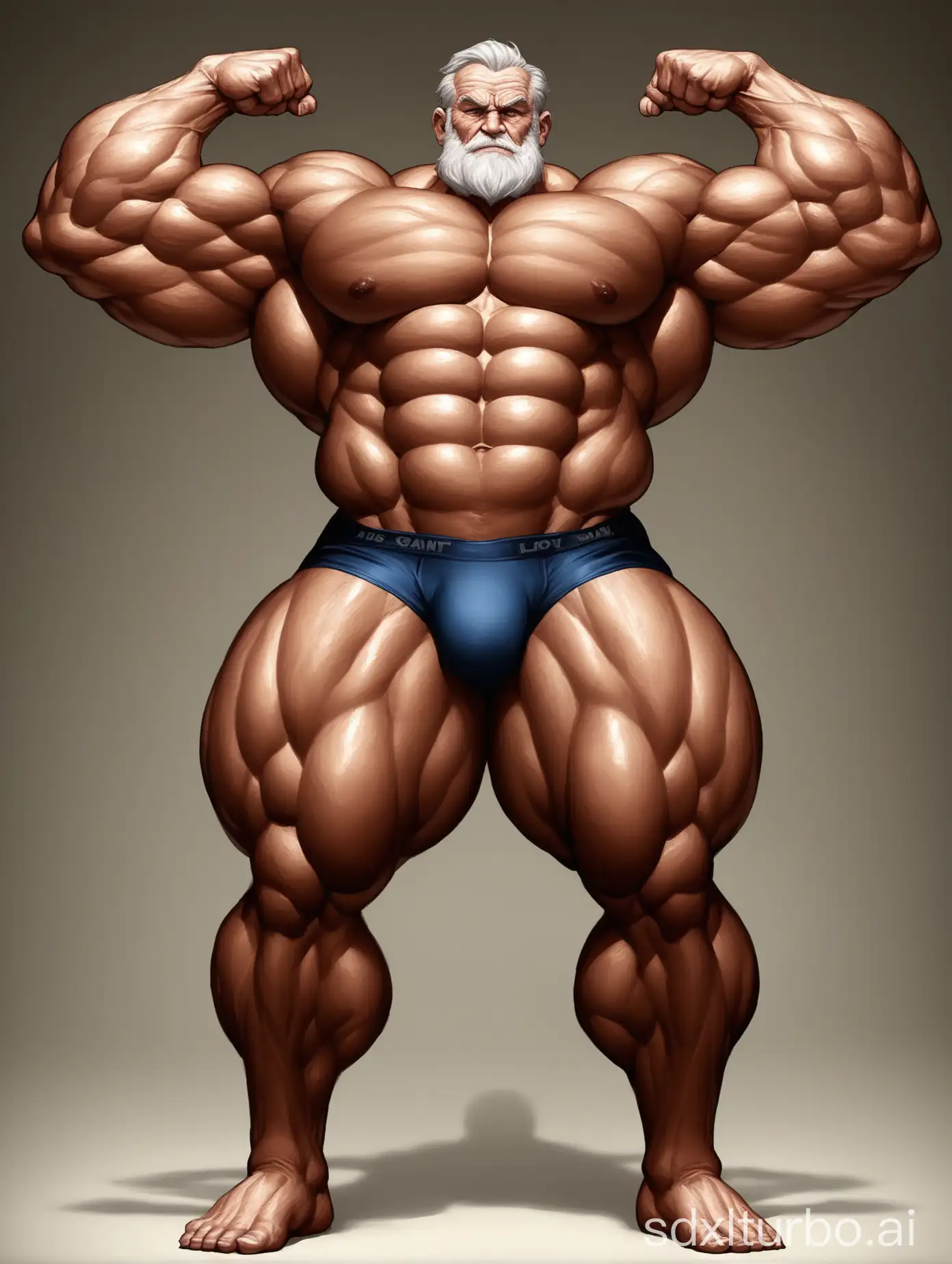 Elderly-Bodybuilder-Showing-Massive-Muscles-and-Long-Hair