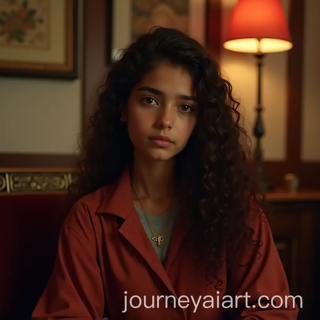 Coptic-Egyptian-Girl-in-Modest-Clothing-at-a-Cigar-Lounge