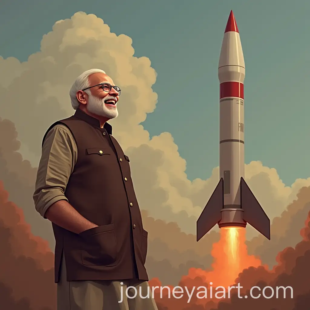 Narendra-Modi-Standing-with-Brahmos-Missile-Background-Laughing-Evilly