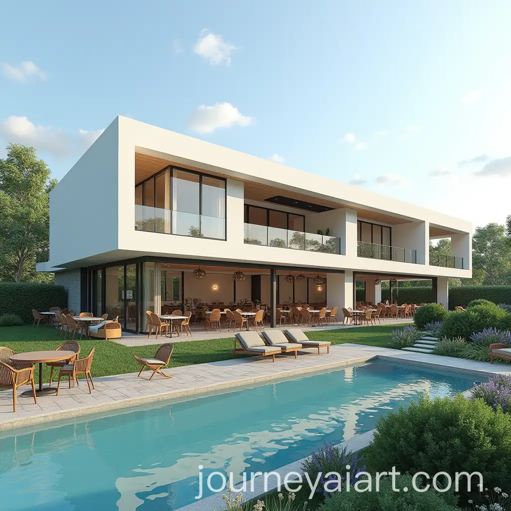 Modern-Hotel-with-Restaurant-Garden-and-Pool-in-3D-Render