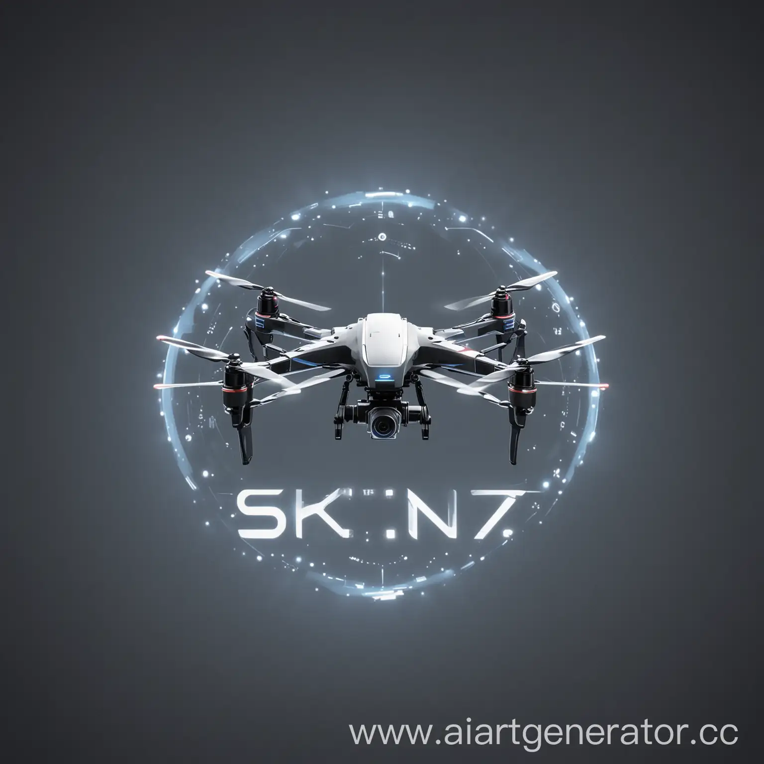 draw a logotype for the company which is specialized to make drone light shows, is SKYNET, widthout background, use minimalistic creative design