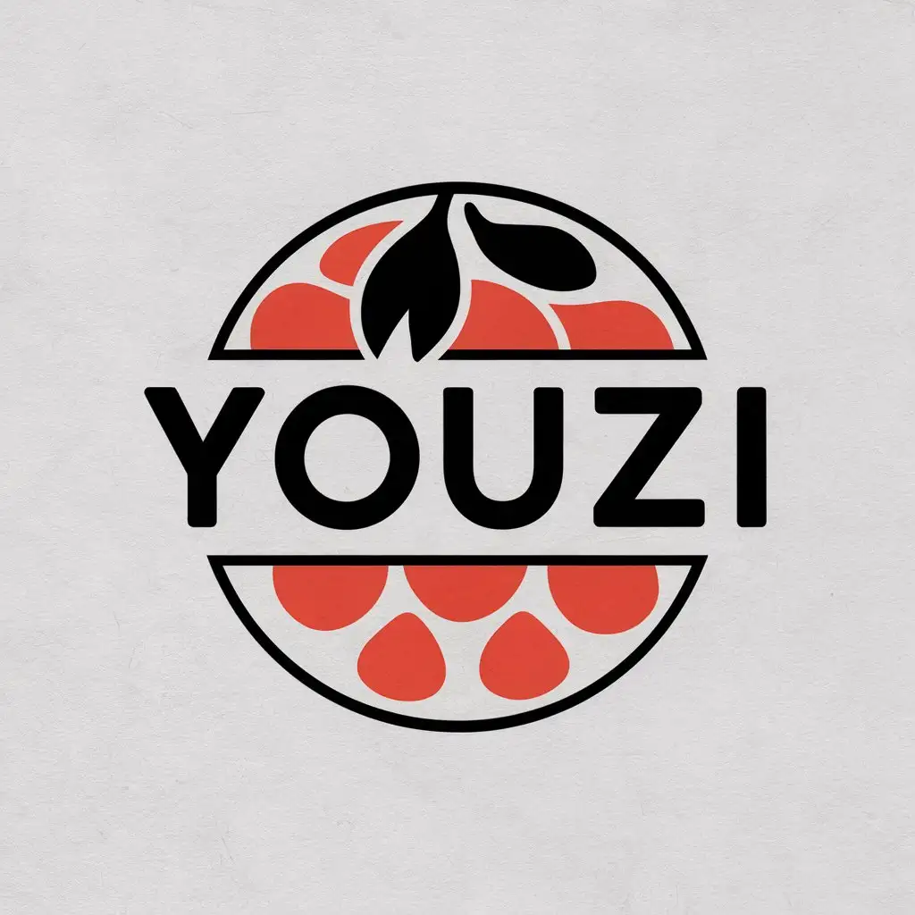 a vector logo design,with the text "YOUZI", main symbol:grapefruit,Moderate,clear background