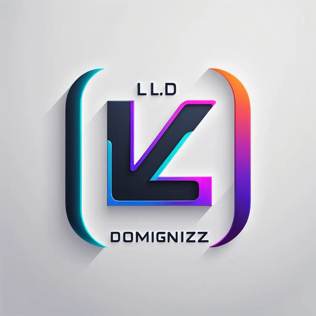 create a logo for my online store with the initials L and D which is the abbreviation of lineal dominguez, my business is electronics make it futuristic