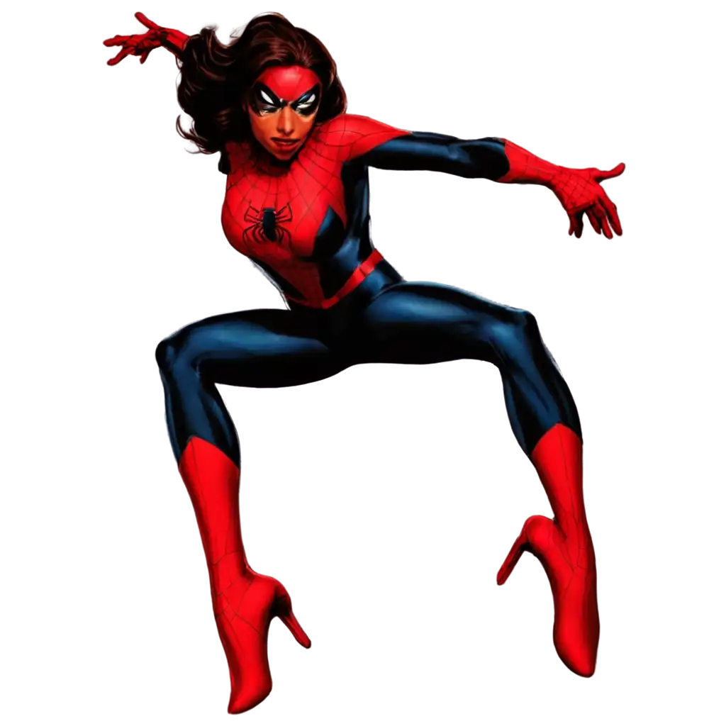 Spiderwoman-PNG-Image-Unleashing-the-Mystique-of-Arachnid-Heroism