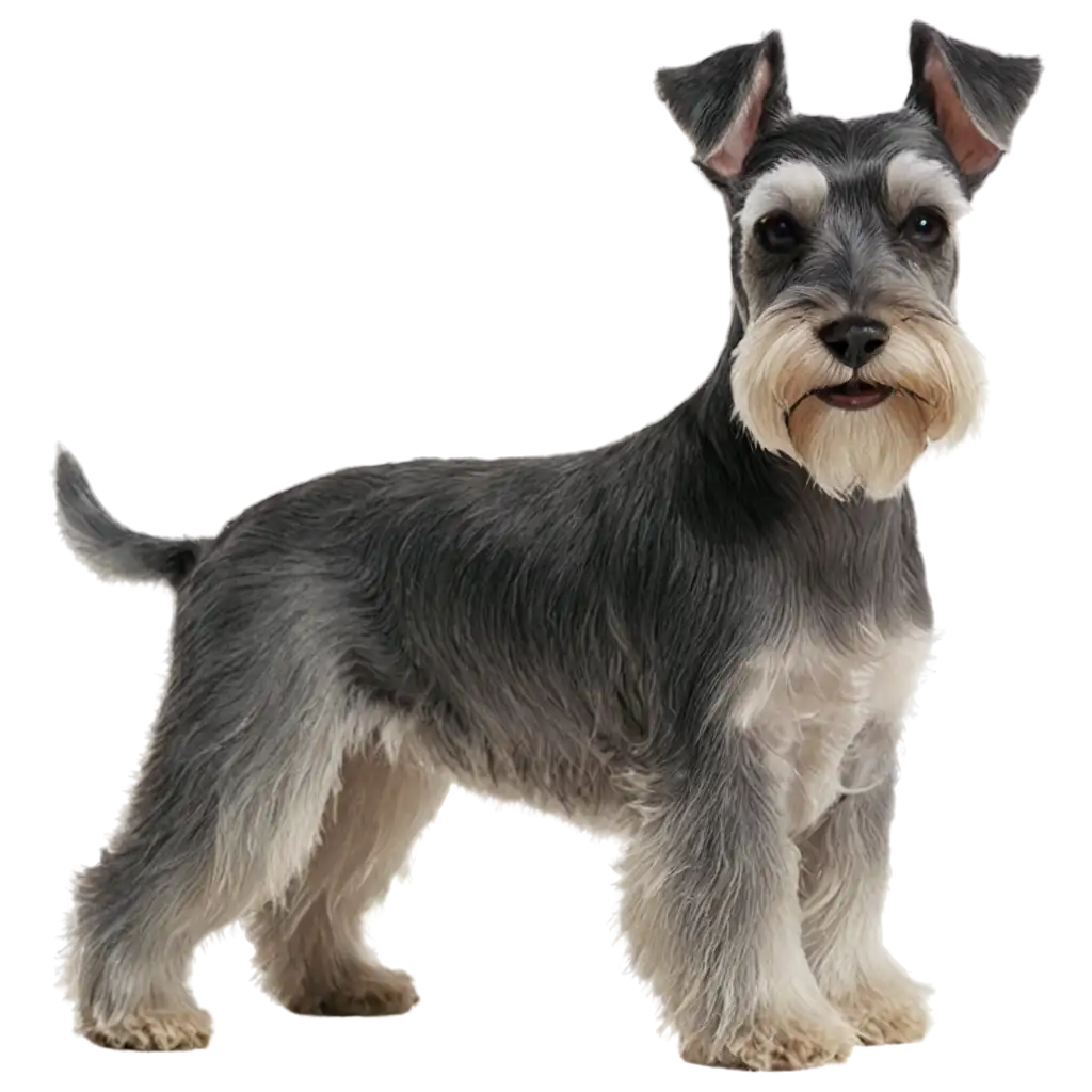 Premium-PNG-Image-of-a-Schnauzer-Dog-HighQuality-and-Detailed-Representation