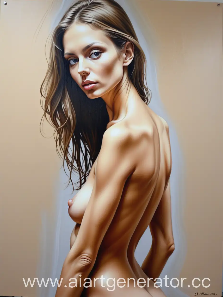 Detailed-Acrylic-Painting-of-a-Beautiful-Nude-Woman