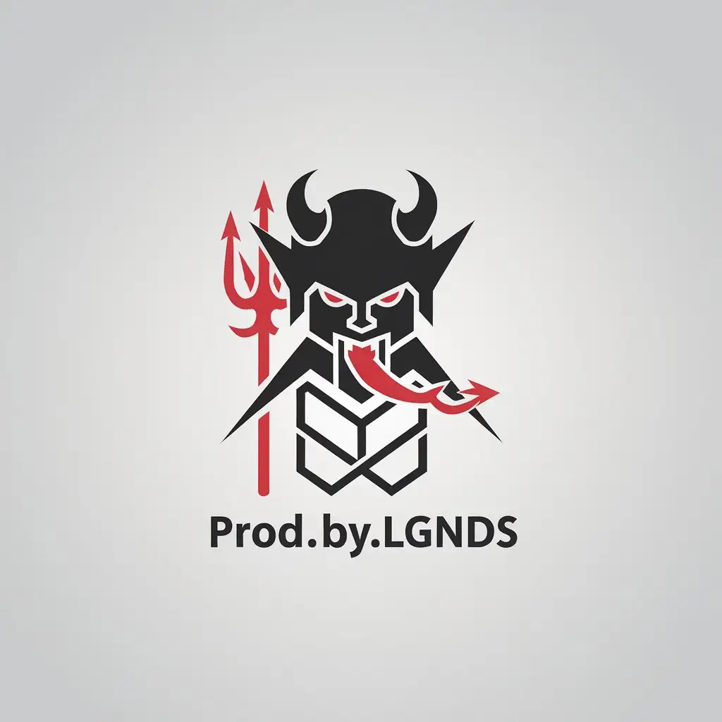 LOGO Design for PRODBYLGNDS Minimalistic Demon Symbol for Entertainment Industry