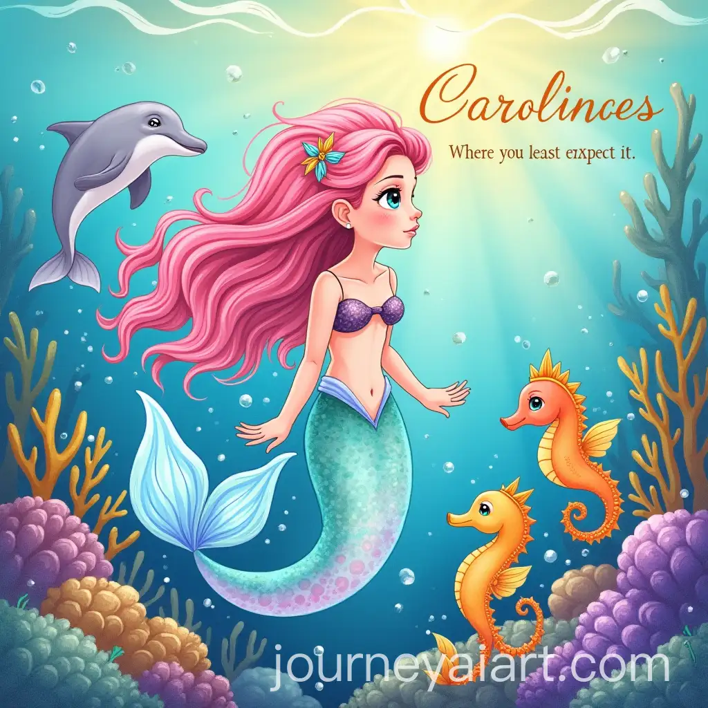 Magical-Mermaid-Adventure-with-Underwater-Creatures-in-Dreamlike-Fairytale-Setting