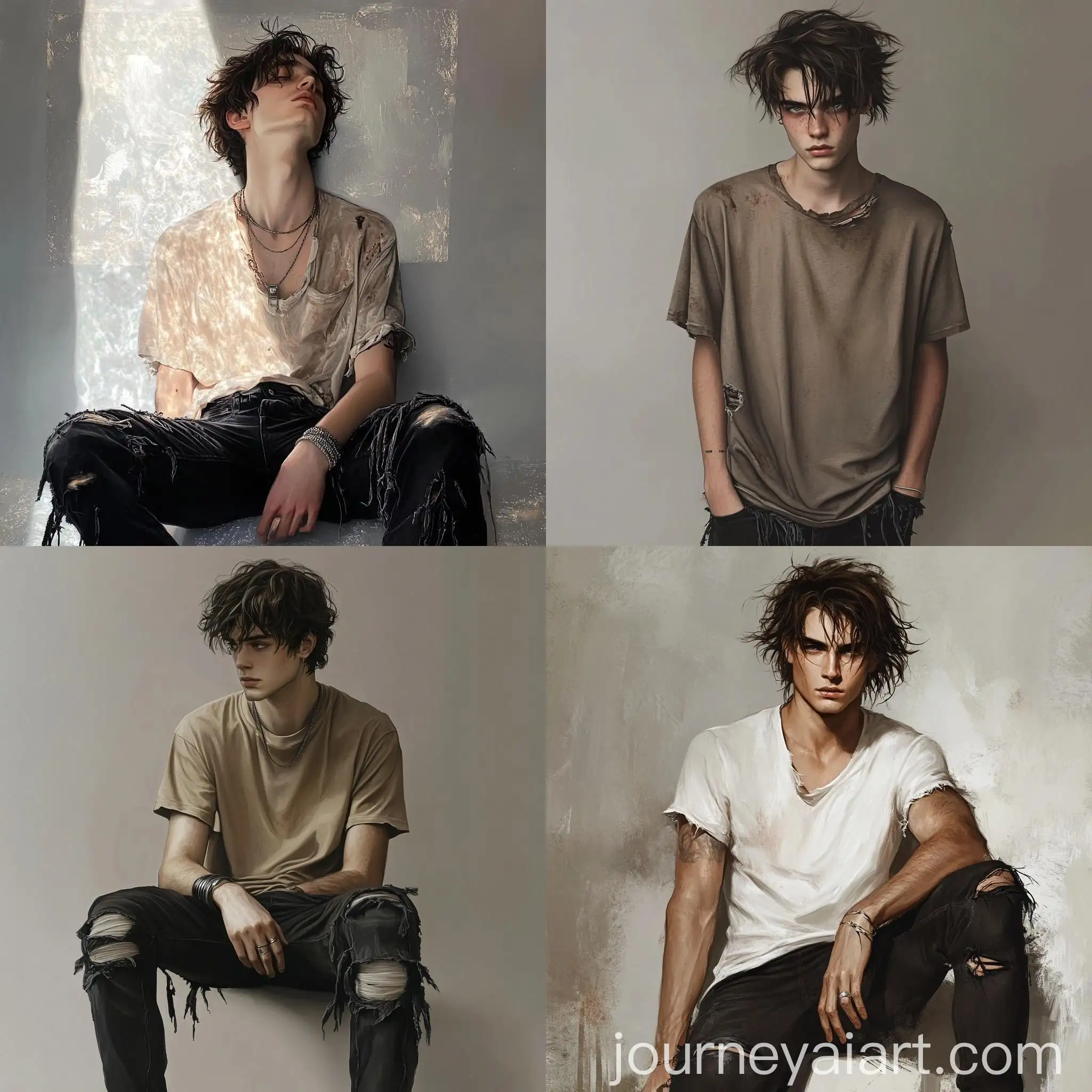 Young-Caucasian-Man-with-Sharp-Features-and-Messy-Mullet-Hairstyle-in-Taupe-Aesthetic-Fashion