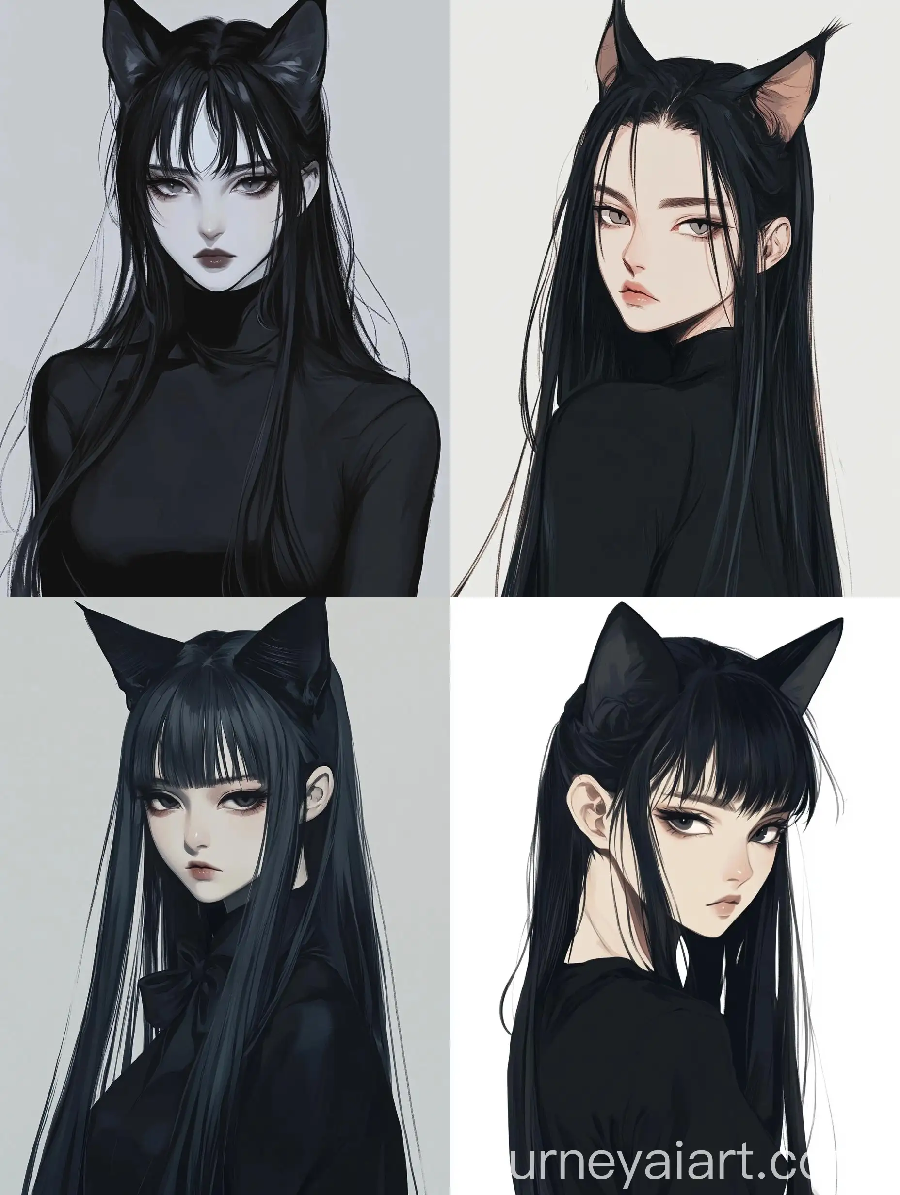 Anime-Style-DemiCat-Girl-with-Elegant-Ponytail-in-Knight-Attire