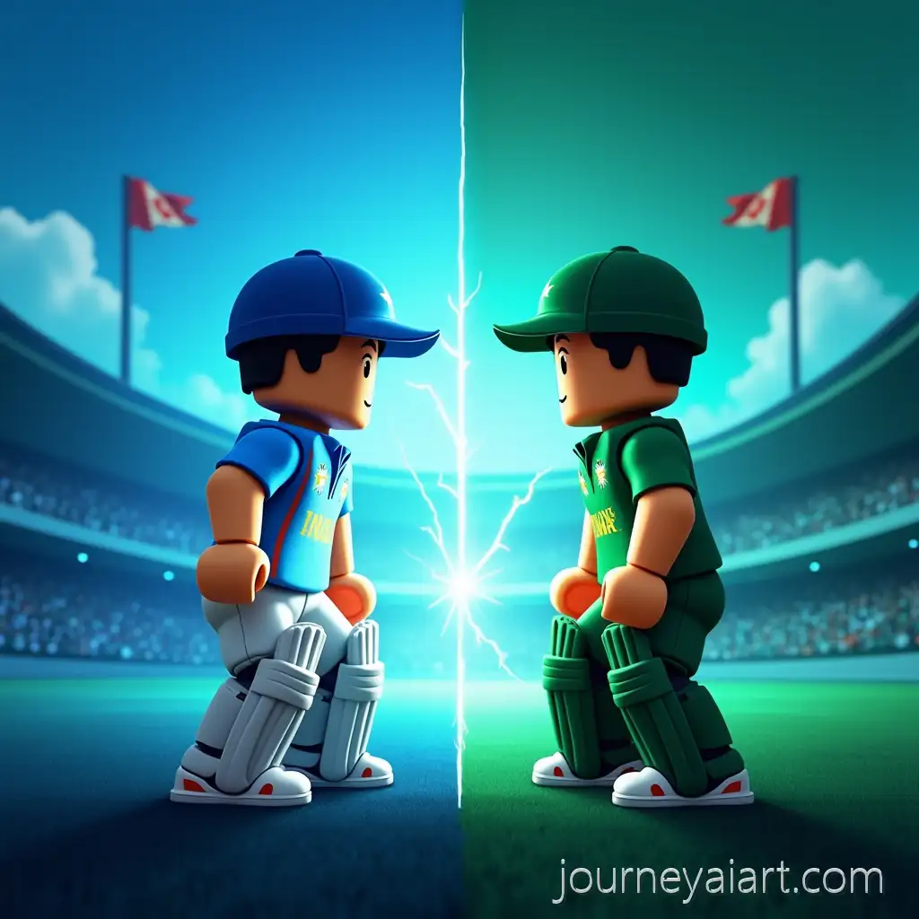 India-vs-Pakistan-Cricket-Showdown-AI-Image-Prompt-Expansion-Roblox-Style-Poster