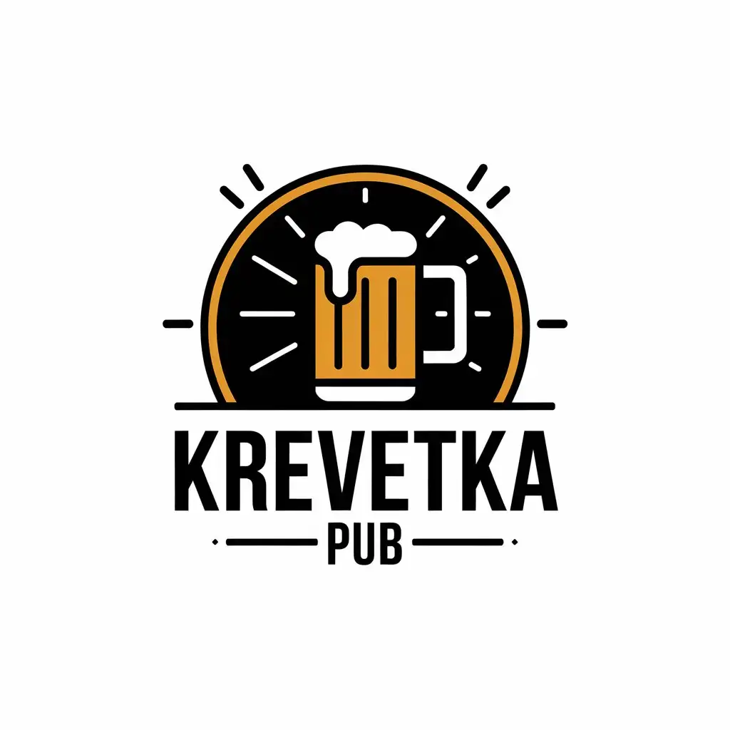 LOGO Design for KREVETKA PUB Beer Loft Style with Moderate Theme for Restaurant Industry