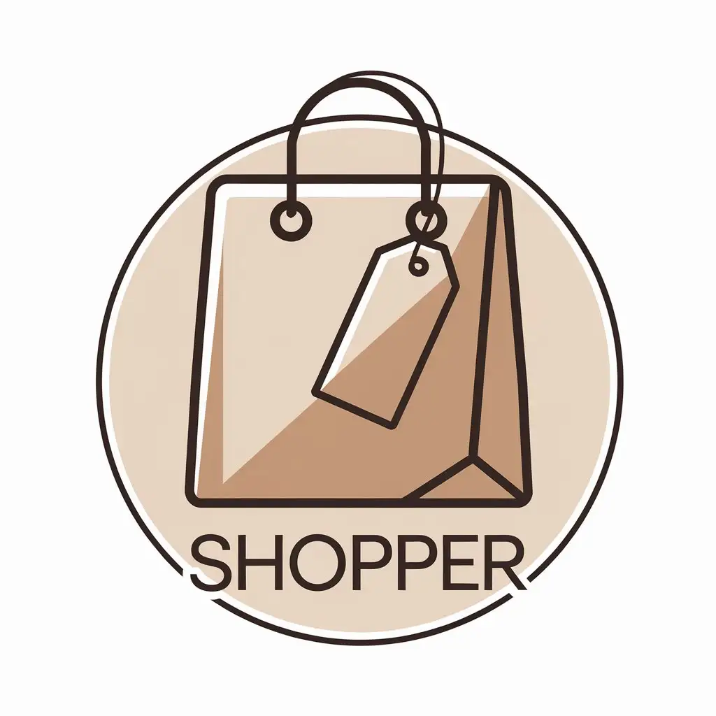 LOGO Design for Shopper Bag Icon in Modern Vector Style