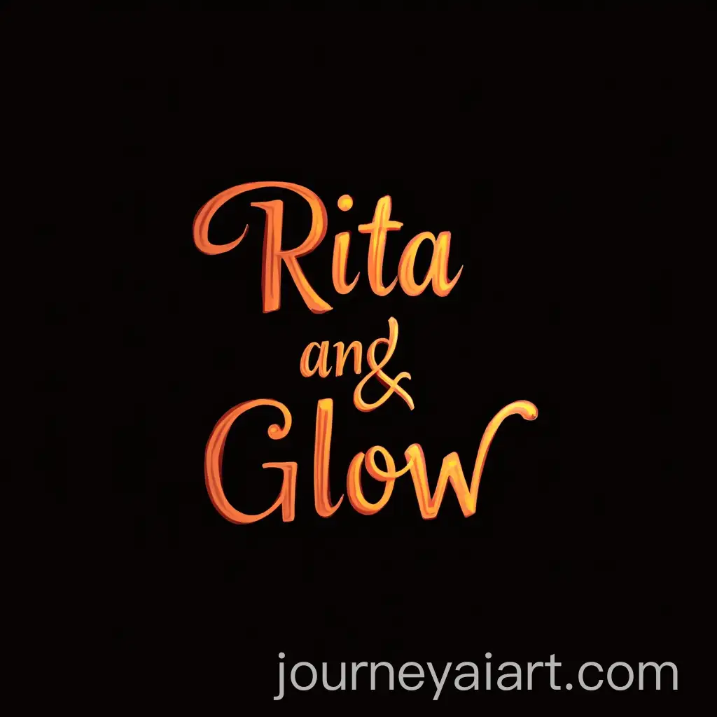 Luxury-Typography-Logo-Design-in-Orange-and-Black-Colors-for-Rita-and-Glow