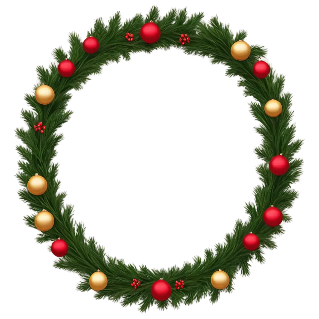 Christmas-Wreath-Isolated-PNG-Perfect-for-Holiday-Designs-and-Seasonal-Projects