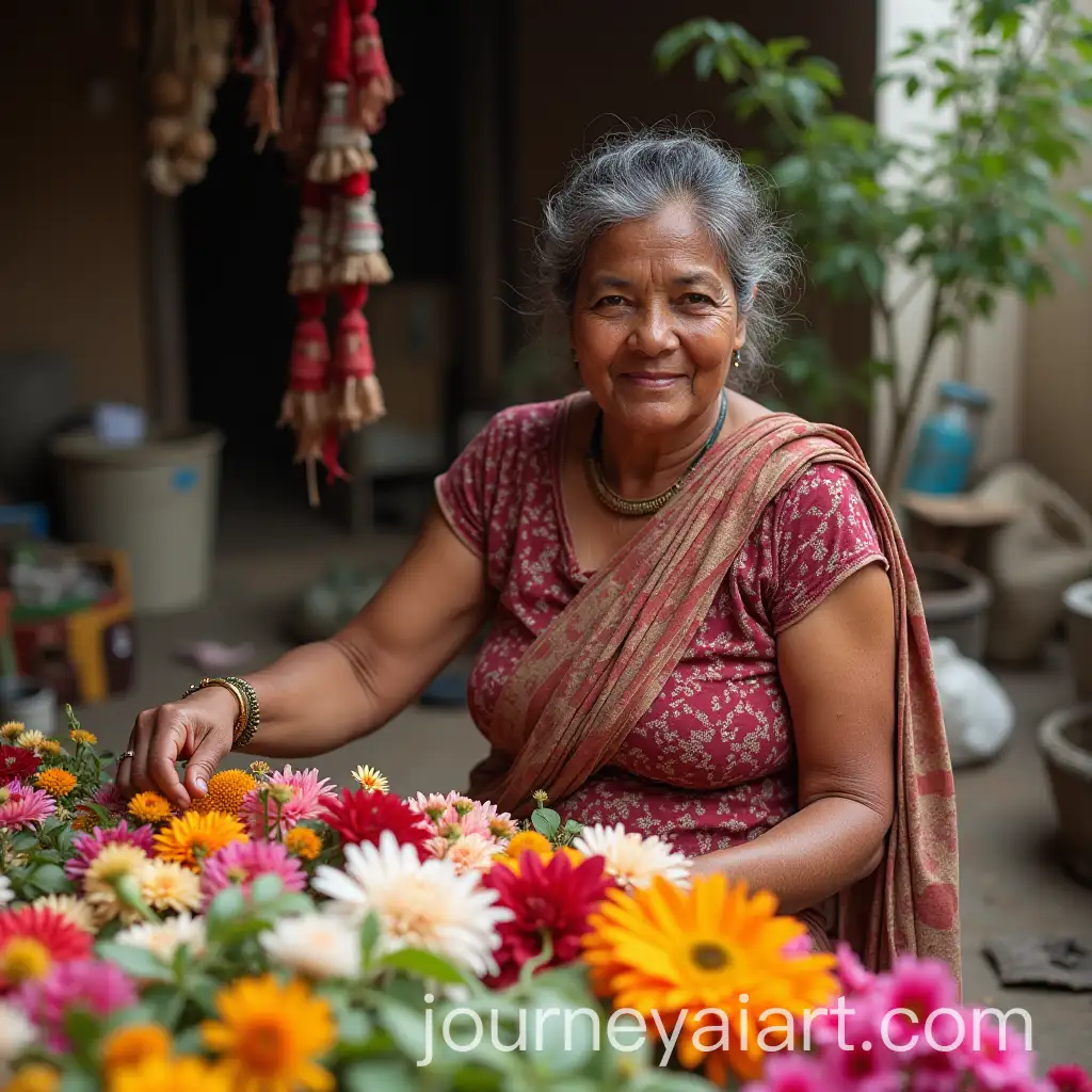 Garland-Maker-WeAI-Image-Prompt-Expansionaving-Beautiful-Flower-Garland-in-a-Bright-Garden