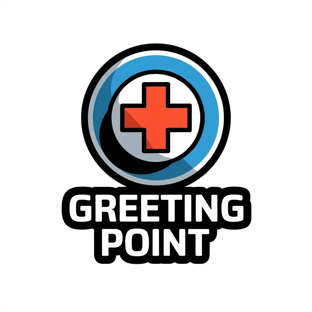 LOGO Design for Greeting Point Medical Assistance Theme with Clean and Modern Vector Style