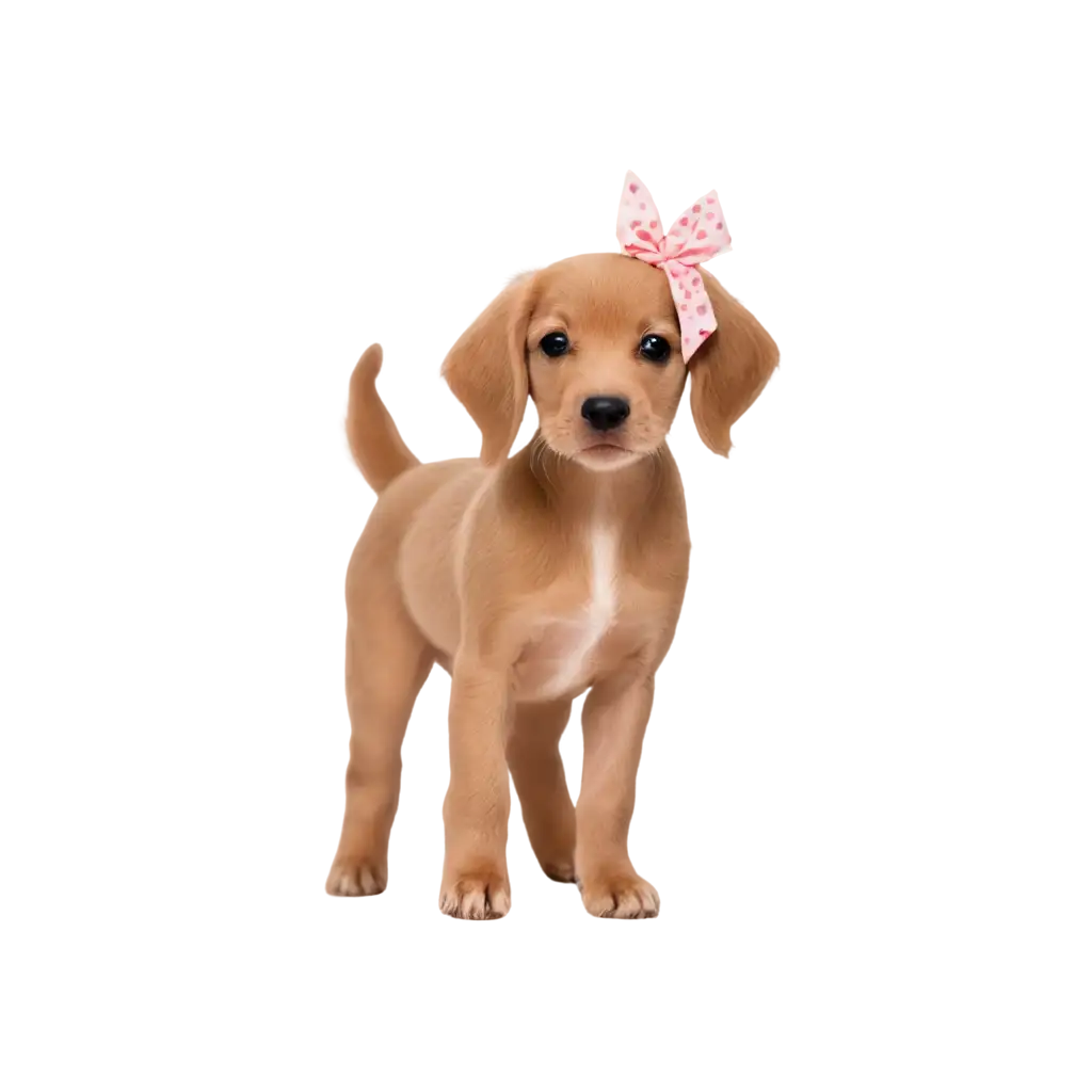 Adorable-Puppy-with-Bows-Fabric-Square-PNG-Image-Enhance-Your-Designs-with-Cuteness