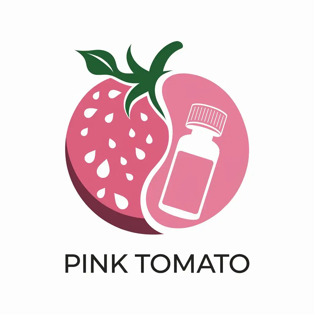 Pink-Tomato-Logo-Featuring-Beauty-Line-and-Fermented-Products-Collaboration-with-Seed-Sprouting-Design