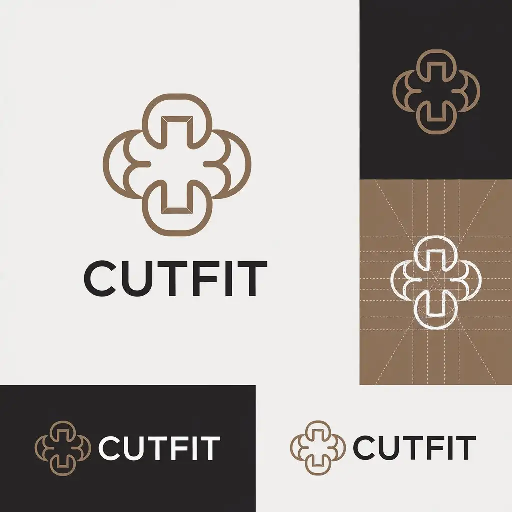 LOGO Design For Cutfit Synthetic Logo Design Sowing Elegance in Various Backgrounds