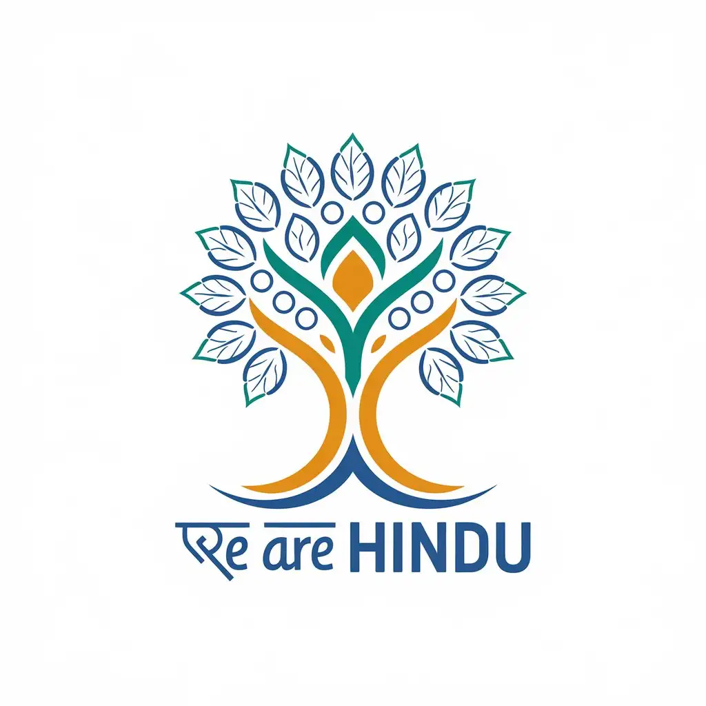 LOGO Design for We Are Hindu Tree Symbol with Clear Background for Religious Industry