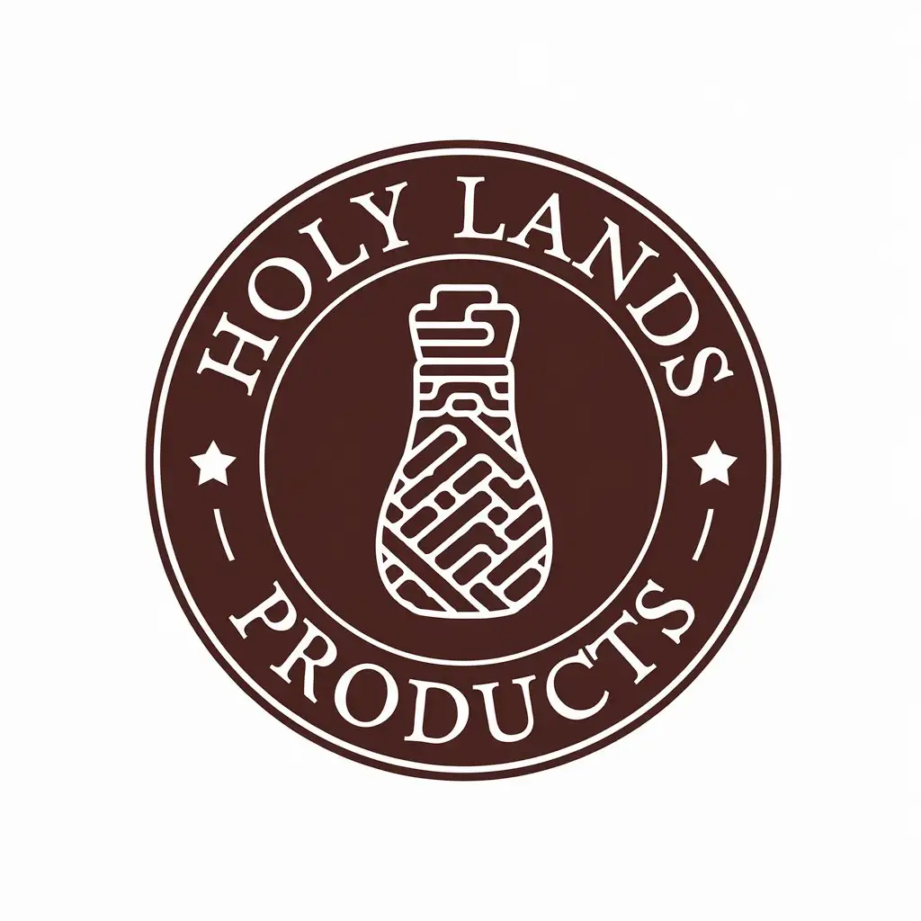 a vector logo design,with the text "holy lands products", main symbol:handmade,Moderate,be used in fikhār industry,clear background