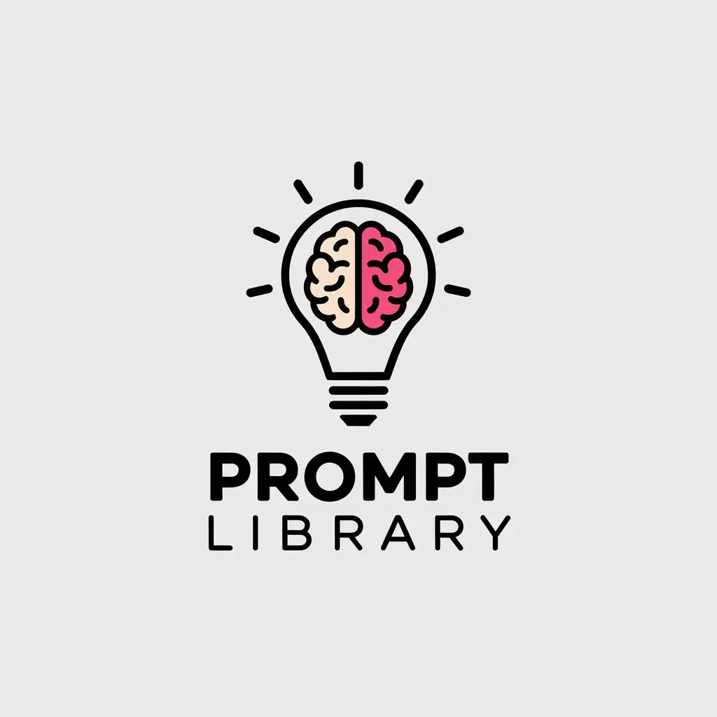 a vector logo design,with the text "promptLibrary", main symbol:Design a clean, modern logo for a website focused on collecting and curating high-quality prompts. The logo should incorporate elements that represent creativity, clarity, and knowledge-sharing, using a minimalist design approach. Incorporate a symbol or icon that reflects the idea of writing, thinking, or generating ideas, with a harmonious balance between text and imagery. The color palette should evoke professionalism and creativity, such as a combination of soft blues, purples, or grays. The logo should be scalable for use on various platforms, from the website header to social media icons.,Moderate,be used in Technology industry,clear background